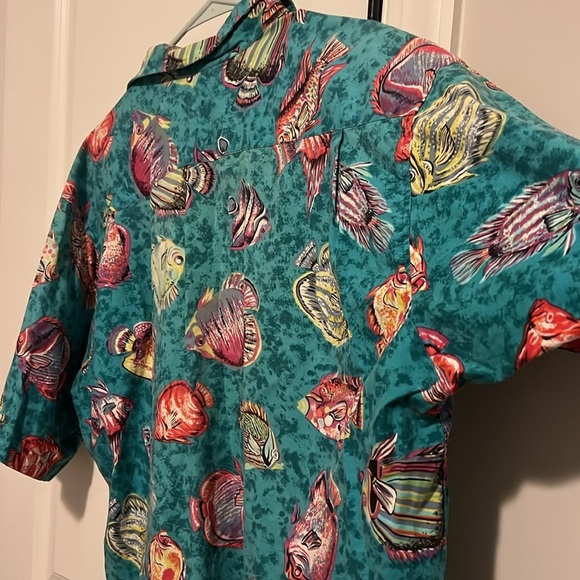 🐠 Tango by Max Rabb XL Men’s Button Down Vintage Shirt Ocean Fish 100% Cotton - Picture 4 of 5